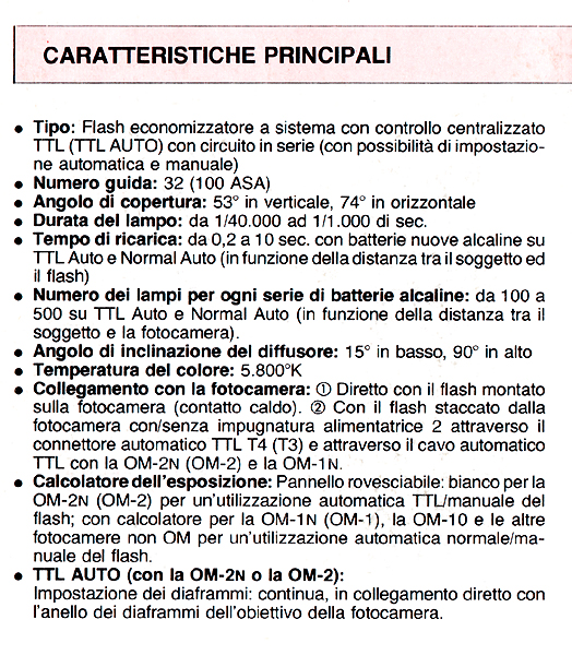 Flash OLYMPUS T32 - TTL per Om2-Om2n   usato